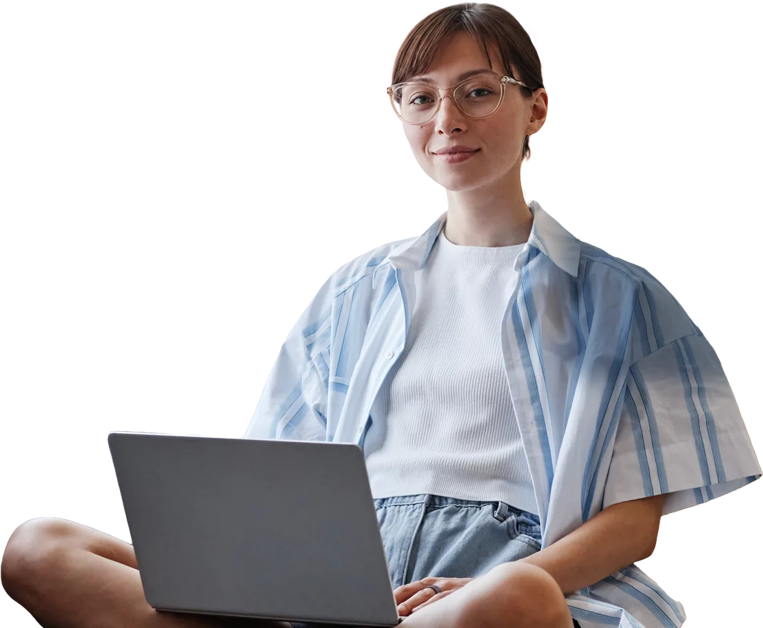 Emprendedora con notebook